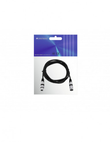 OMNITRONIC XLR cable 3pin 1.5m bk