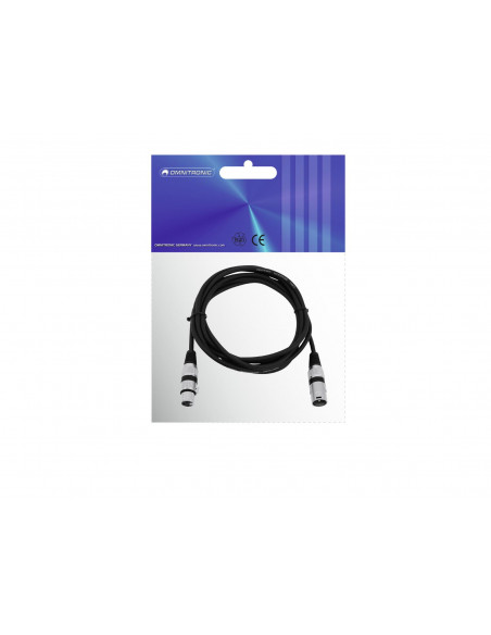 OMNITRONIC XLR cable 3pin 3m bk