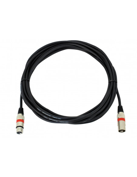 OMNITRONIC XLR cable 3pin 7.5m bk/rd