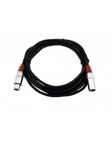 OMNITRONIC XLR cable 3pin 10m bk/rd