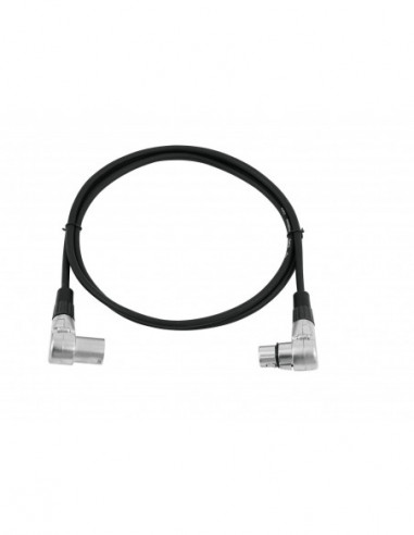 OMNITRONIC XLR cable 3pin 1.5m 90° bk