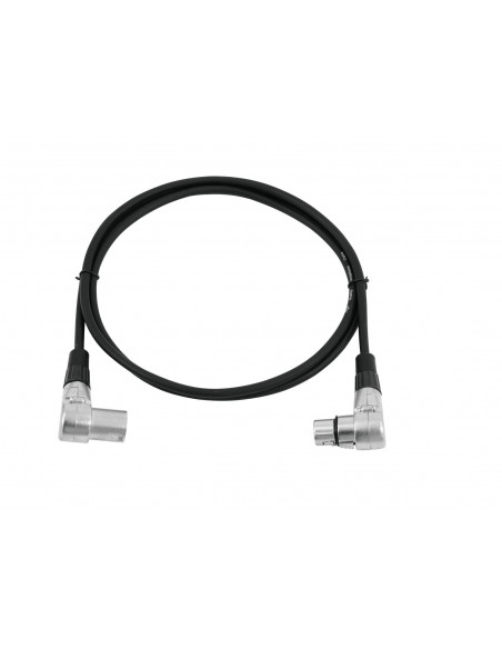 OMNITRONIC XLR cable 3pin 1.5m 90° bk
