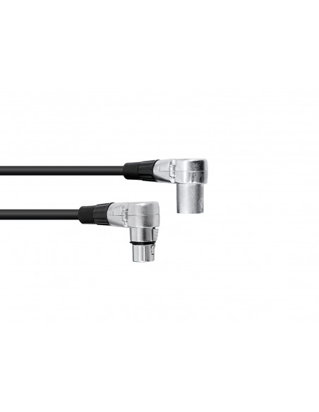 OMNITRONIC XLR cable 3pin 3m 90° bk