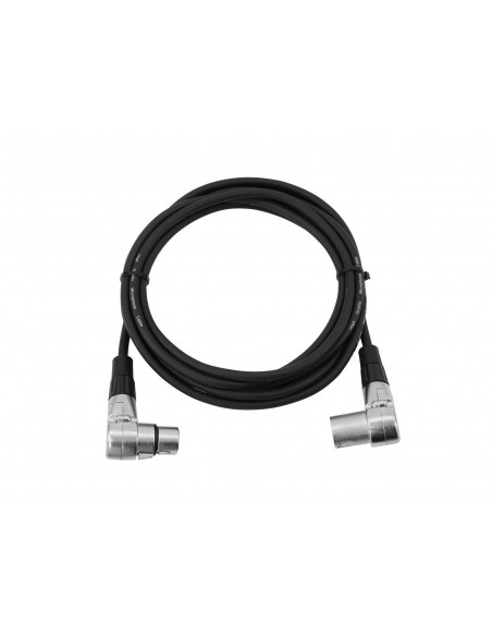 OMNITRONIC XLR cable 3pin 3m 90° bk