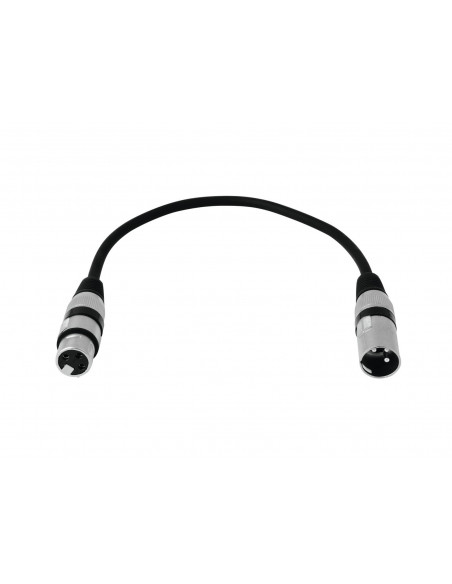 OMNITRONIC XLR cable 3pin 0.2m bk