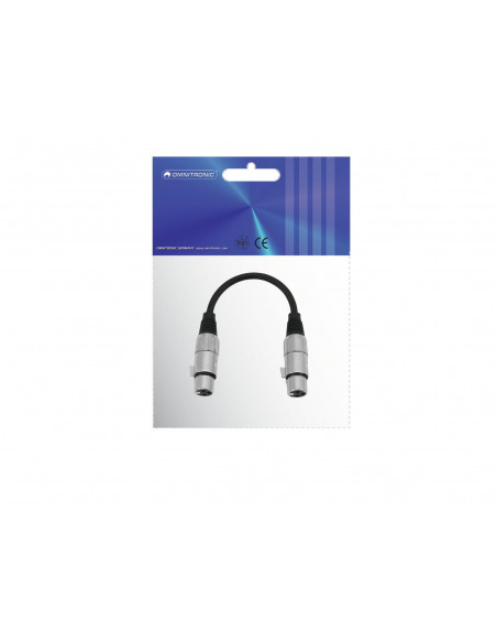 OMNITRONIC Adaptercable XLR(F)/XLR(F) 0.2m bk