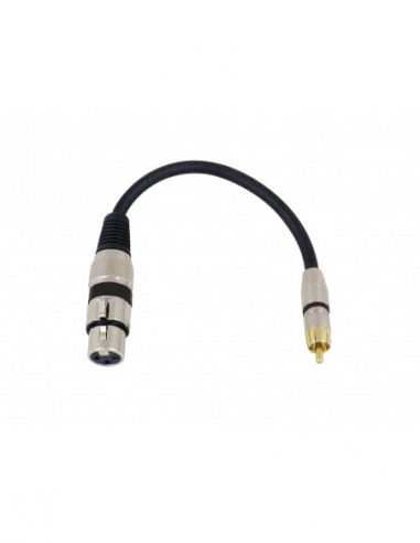 OMNITRONIC Adaptercable XLR(F)/RCA(M) 0.2m bk