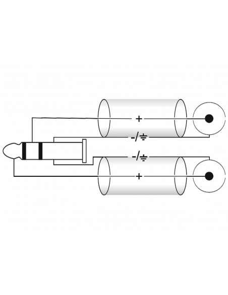 OMNITRONIC Adaptercable 3.5 Jack 90°/2xRCA 0,5m bk