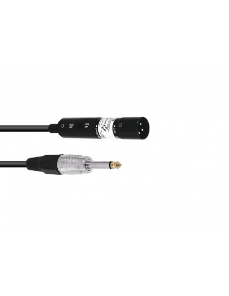OMNITRONIC Adaptercable XLR(M)/Jack mono 0.3m bk