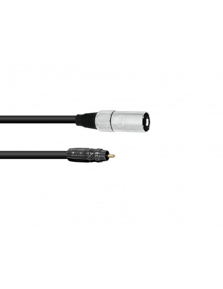 OMNITRONIC Adaptercable RCA/XLR(M) 2m bk