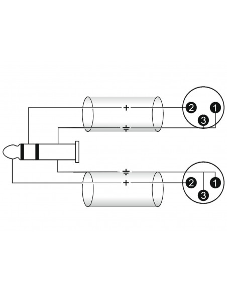 OMNITRONIC Adaptercable 3.5 Jack/2xXLR(M) 1.5m bk