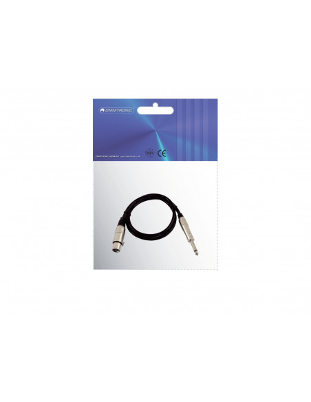OMNITRONIC Adaptercable XLR(F)/Jack mono 0.9m bk