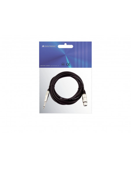 OMNITRONIC Adaptercable XLR(F)/Jack mono 5m bk
