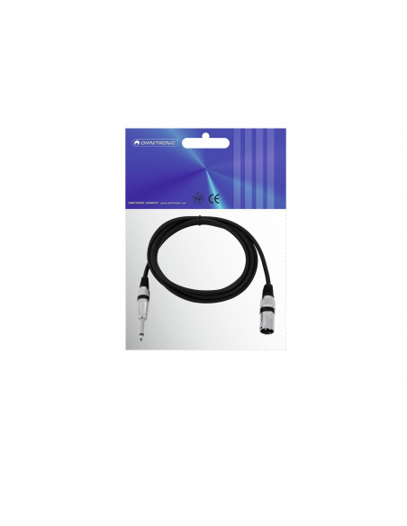 OMNITRONIC Adaptercable XLR(M)/Jack mono 2m bk