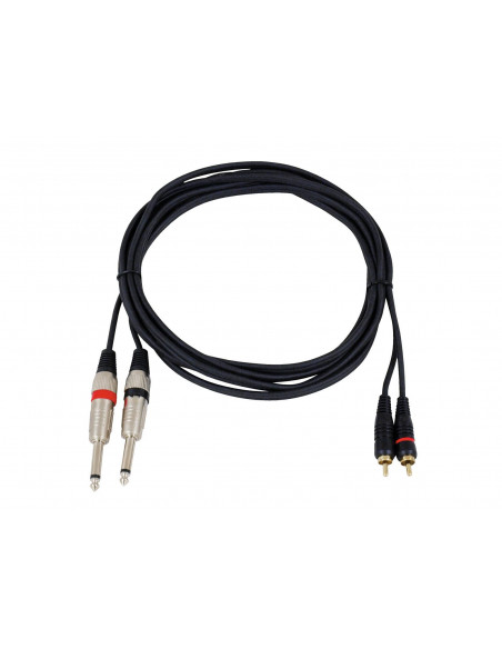 OMNITRONIC Adaptercable 2xJack/2xRCA 3m bk