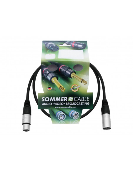 SOMMER CABLE XLR cable 3pin 0.9m bk Neutrik