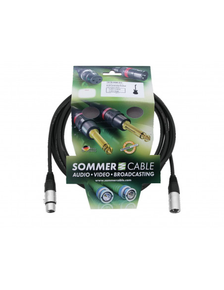 SOMMER CABLE XLR cable 3pin 6m bk Neutrik