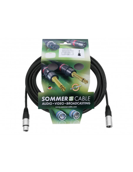 SOMMER CABLE XLR cable 3pin 10m bk Neutrik