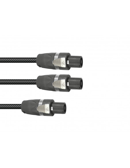 SOMMER CABLE Adaptercable Speakon/2xSpeakon 1m bk
