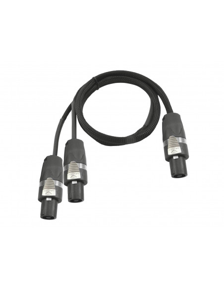 SOMMER CABLE Adaptercable Speakon/2xSpeakon 1m bk