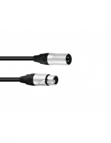 PSSO DMX cable XLR 3pin 1m bk Neutrik