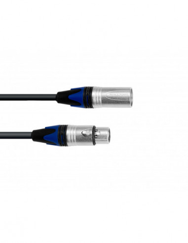 PSSO DMX cable XLR COL 3pin 5m bk Neutrik
