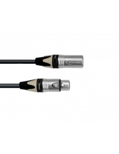 PSSO DMX cable XLR COL 3pin 15m bk Neutrik