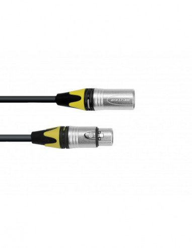 PSSO DMX cable XLR COL 3pin 20m bk Neutrik