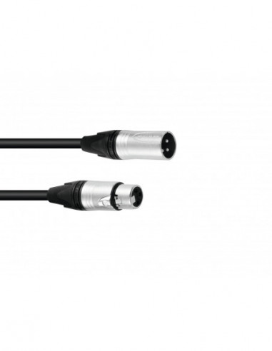 PSSO DMX cable XLR 3pin 10m bk Neutrik