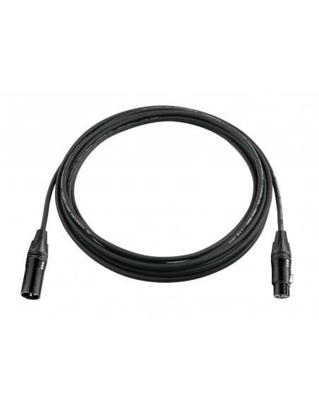 PSSO DMX cable XLR 3pin 1,5m bk Neutrik black connectors