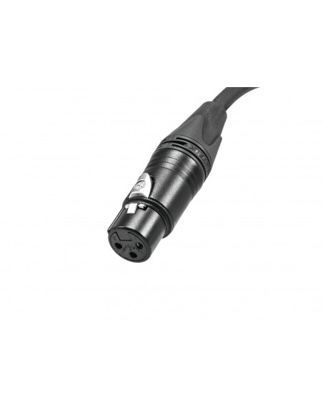 PSSO DMX cable XLR 3pin 1,5m bk Neutrik black connectors