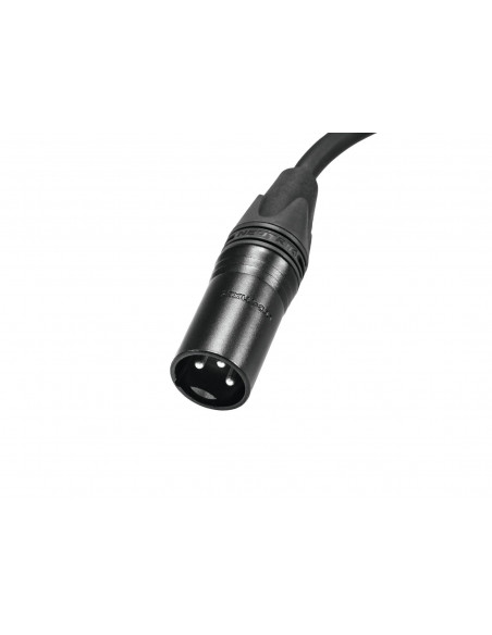 PSSO DMX cable XLR 3pin 5m bk Neutrik black connectors