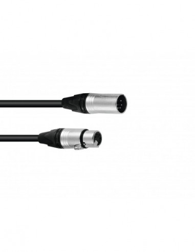 PSSO DMX cable XLR 5pin 0,5m bk Neutrik