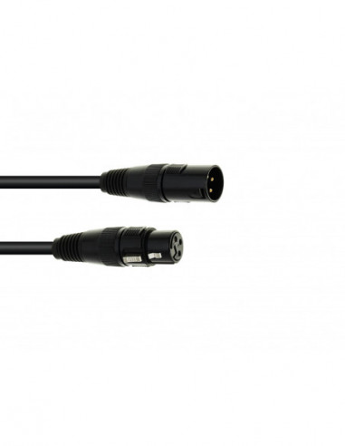 EUROLITE DMX cable XLR 3pin 1m bk