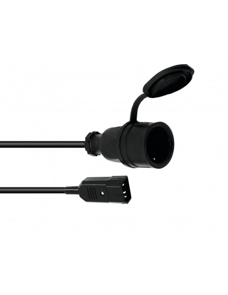 OMNITRONIC Adaptercable IEC(M)/Safety plug(F) 1m
