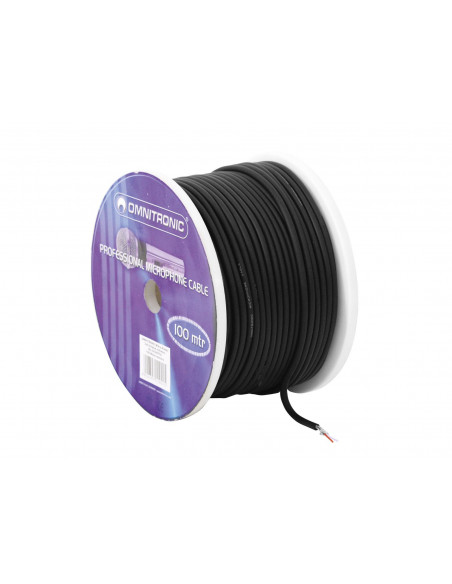 OMNITRONIC Microphone cable 2x0.22 100m bk