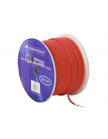OMNITRONIC Microphone cable 2x0.22 100m rd