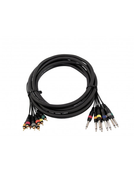 OMNITRONIC Snake cable 8xRCA/8xJack mono 15m