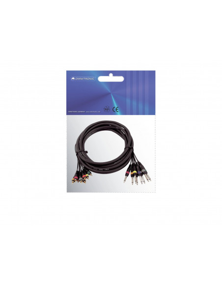 OMNITRONIC Snake cable 8xRCA/8xJack mono 15m