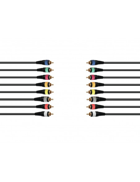OMNITRONIC Snake cable 8xRCA/8xRCA 15m