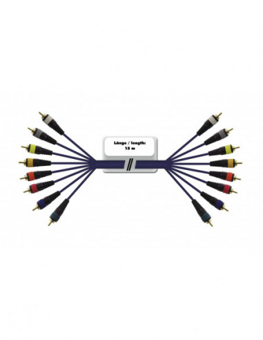 OMNITRONIC Snake cable 8xRCA/8xRCA 15m