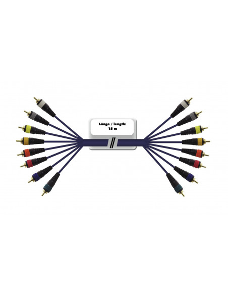 OMNITRONIC Snake cable 8xRCA/8xRCA 15m