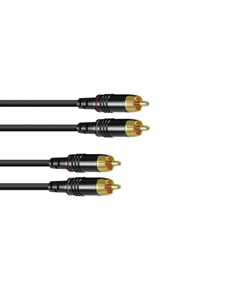 SOMMER CABLE RCA cable 2x2 0.5m bk Hicon