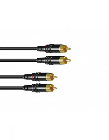 SOMMER CABLE RCA cable 2x2 3m bk Hicon