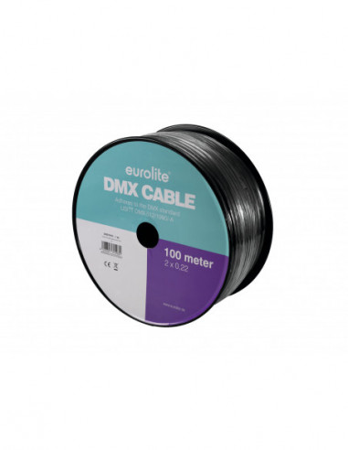 EUROLITE DMX cable 2x0.22 100m bk