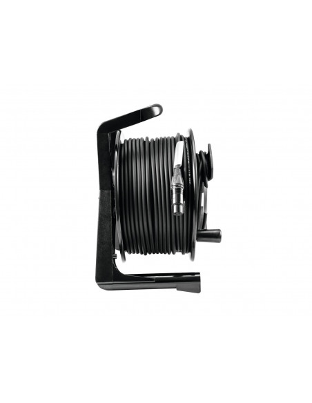 PSSO DMX cable drum XLR 50m bk Neutrik 2x0.22