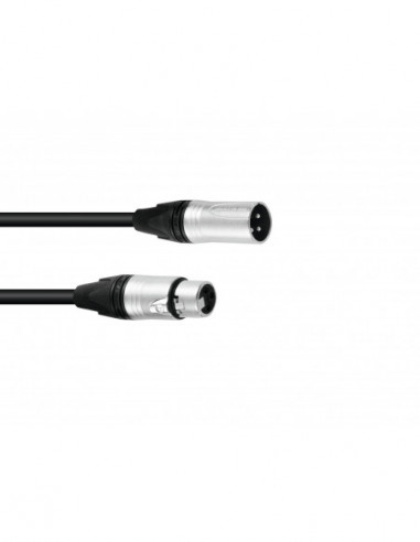 SOMMER CABLE DMX cable XLR 3pin 3m bk Neutrik