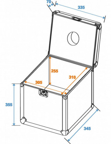 ROADINGER Flightcase Mirror Ball 30cm