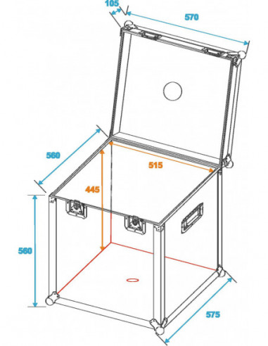 ROADINGER Flightcase Mirror Ball 50cm