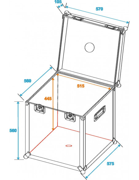 ROADINGER Flightcase Mirror Ball 50cm